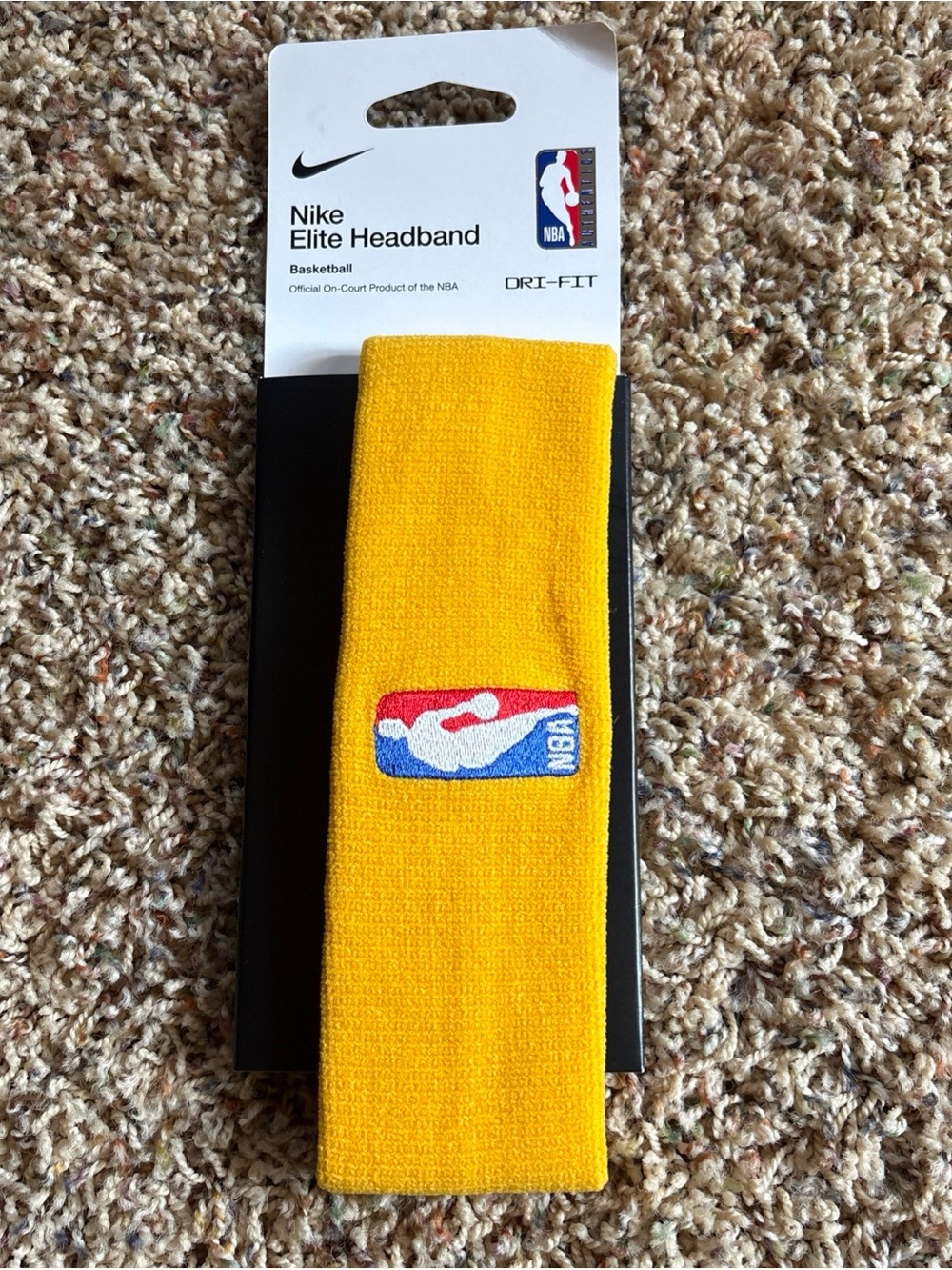 Nike Elite Dri-FIT NBA Team Equipment Headband Yellow 1 Size OSFM CT3649-742